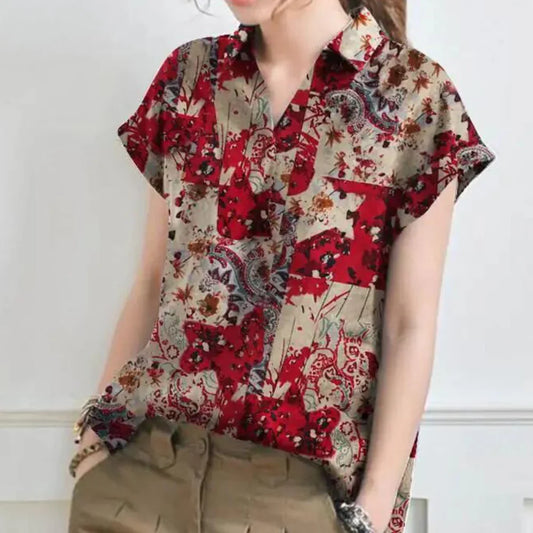 Beatriz | Chemise florale légère classique pour femmes pour une élégance estivale aérée
