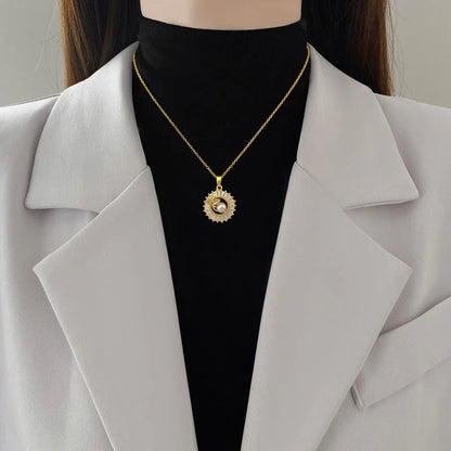 Liliane | Ensemble de collier et boucles d'oreilles en or élégant pour un glamour quotidien