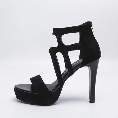 Marcella | Sandales à talons hauts pour femmes avec un design tendance à découpes et une plateforme rembourrée