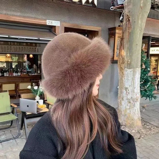 Edena | Chapeau en fourrure élégante pour femmes offrant chaleur luxueuse et style hivernal intemporel